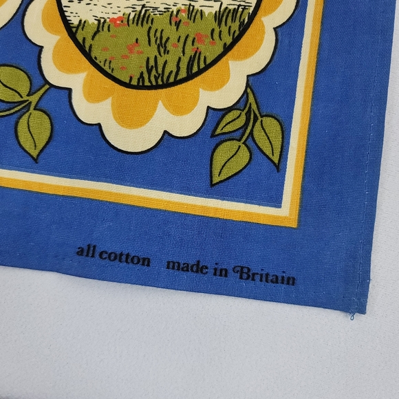 Vtg 1983 Hampshire And Dorset Souvenir Cotton Fabric Panel - Picture 2 of 12